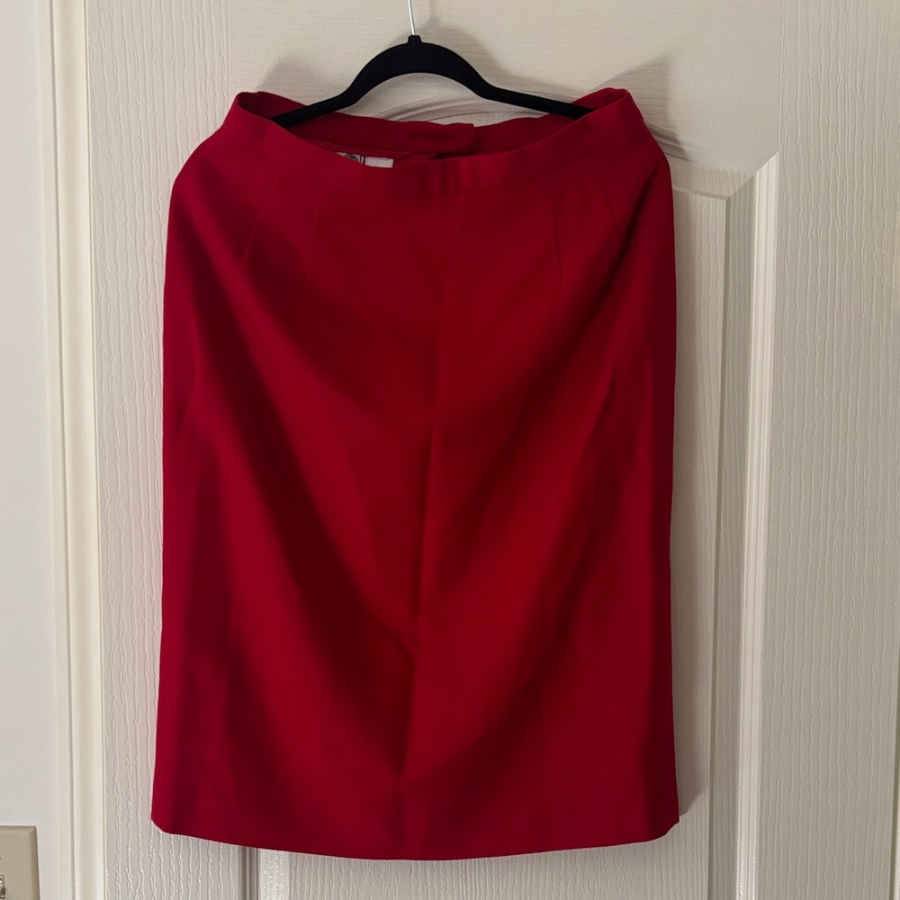 Dior Scarlet Red Pencil Skirt